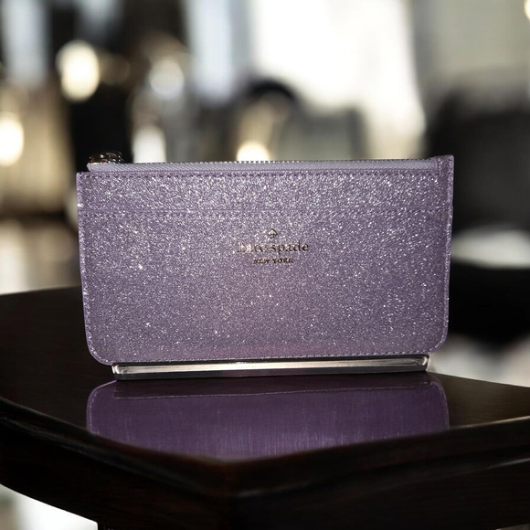 kate spade Handbags - Kate Spade Tinsel Glitter Lilac Wallet nwt
